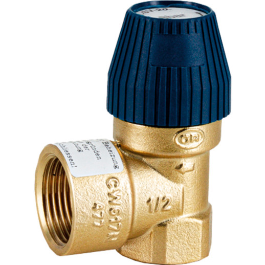 STOUT Предохранительный клапан для систем водоснабжения 10 бар, 1/2"-3/4" (477.199)  SVS-0030-010015